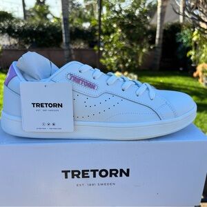Tretorn White and Pink Sneakers